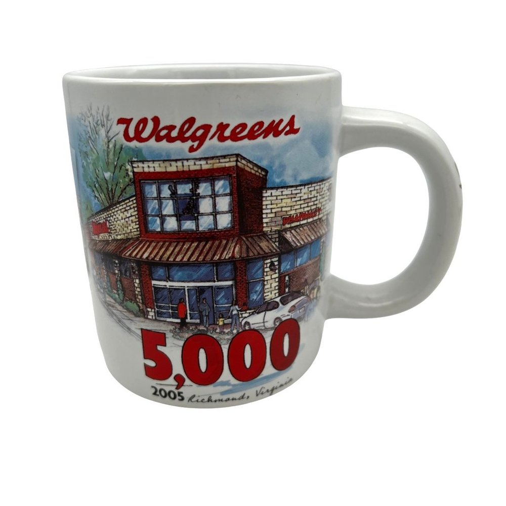 2005 Walgreens Coffee Mug - Store 5000 Commemoration Richmond Virginia - 4"